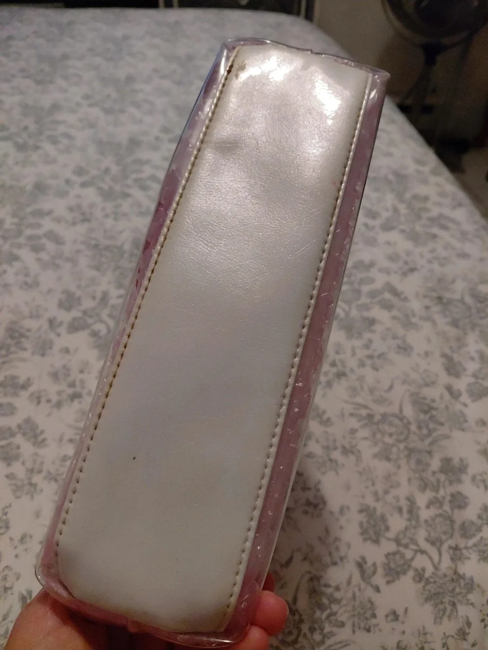 PINK Victoria's Secret Clear Cosmetic Pouch with Red 'PINK PWR' Lettering